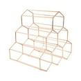 thumbnail image 2 of Kezqiaxn Kitchen Supplies Geometric Iron 6 Bottle Wine Rack Metal Freestanding Kitchen Storage Stand Rose Gold, 2 of 3