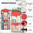 thumbnail image 4 of ZJQYDS wrapping paper organizer storage, hanging gift bag storage organizer, Double-Sided wrapping paper holder storage-Red, 4 of 15