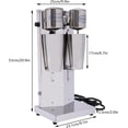 thumbnail image 2 of Shzicmy Double-Head Milk Shaker Machine, 800ml Capacity, 500-16000 RPM, Stainless Steel Mixer, 2 of 14