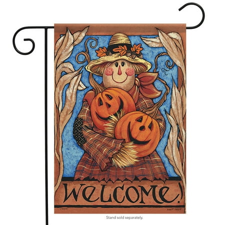 Fall Decorative Banner - Welcome Scarecrow Fall Garden Flag Double Sided Decorative Banner 12.5
