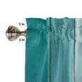 thumbnail image 4 of Aqua Brown Ombre Valances for Windows Farmhouse Kitchen Curtains Valances Rod Pocket Valance Curtains for Kitchen Windows Vintage Country Wooden Window Valances for Bathroom Bedroom 60"x18", 4 of 6