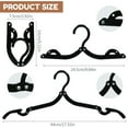 thumbnail image 2 of 24 Pcs Travel Hangers, Cruise Ship Essentials Foldable Hangers Plastic Travel Essentials, Portable Cruises Must Haves 2025 for Suitcase, RV Camping Airplane Europe Vacation Essential, Black, 2 of 5