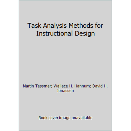 Task Analysis Methods for Instructional Design, Used [Paperback]