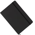 thumbnail image 3 of Cuaderno A5 negro, escritura cómoda, cubierta de cuero Fuax, cinta, marcapáginas, cuaderno de papel rayado para oficina, estudio de la vida, 3 of 5