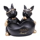 thumbnail image 5 of Escultura de almacenamiento para pareja, centro de mesa, regalo para amantes de los perros, figura de animal para Negro, 5 of 9
