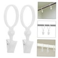 thumbnail image 6 of OUNONA 100Pcs White Plastic Curtain Hooks with Clips for Easy Hanging on Drapery Rods, 6 of 8