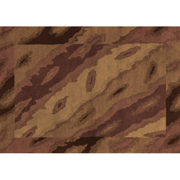 Ahgly Company Indoor Rectangle Animal Orange Modern Area Rugs, 2' x 3'