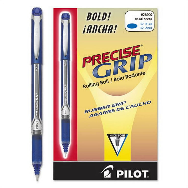 Precise Grip Roller Ball Pen, Stick, Bold 1 mm, Blue Ink, Blue Barrel Precise Grip Roller Ball Pen, Stick, Bold 1 mm, Blue Ink, Blue Barrel