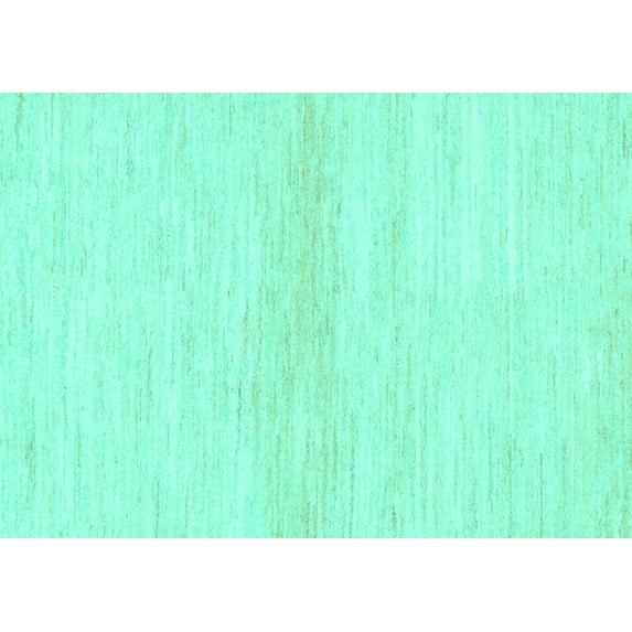 Ahgly Company Indoor Rectangle Solid Turquoise Blue Modern Area Rugs, 5' x 7'