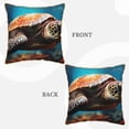 thumbnail image 3 of Haiem Realistic Turtle Print Velvet Soft Solid Decorative Square Throw Pillow Covers Set with Elegant Piping Christmas Cushion Case for Sofa Bedroom Car-20"x20", 3 of 8