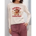thumbnail image 2 of Howdy Christmas Cowboy Gingerbread Women's Long Sleeve, 2 of 4