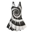 thumbnail image 4 of Tutolipy Piano Key Spiral Design One Piece Swimsuit, Skirted Bathing Suit Sleeveless Bathing Suit, Cute for Beach Vacation, Size 12-13 Years, 4 of 8