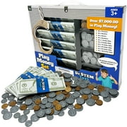 Dr. STEM Toys Play Money for Kids: Durable Boxed Set Provides 400 Pieces of Realistic Fake Money Bills & Fake Coins for Pretend Play