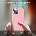 thumbnail image 4 of Silicone Case Designed for Apple iPhone 13 Mini Liquid Silicone Case, 3 in 1 Bundle Phone Case with Clear Tempered Glass and Camera Lens Shockproof Case for Apple iPhone 13 Mini,Light Pink, 4 of 7