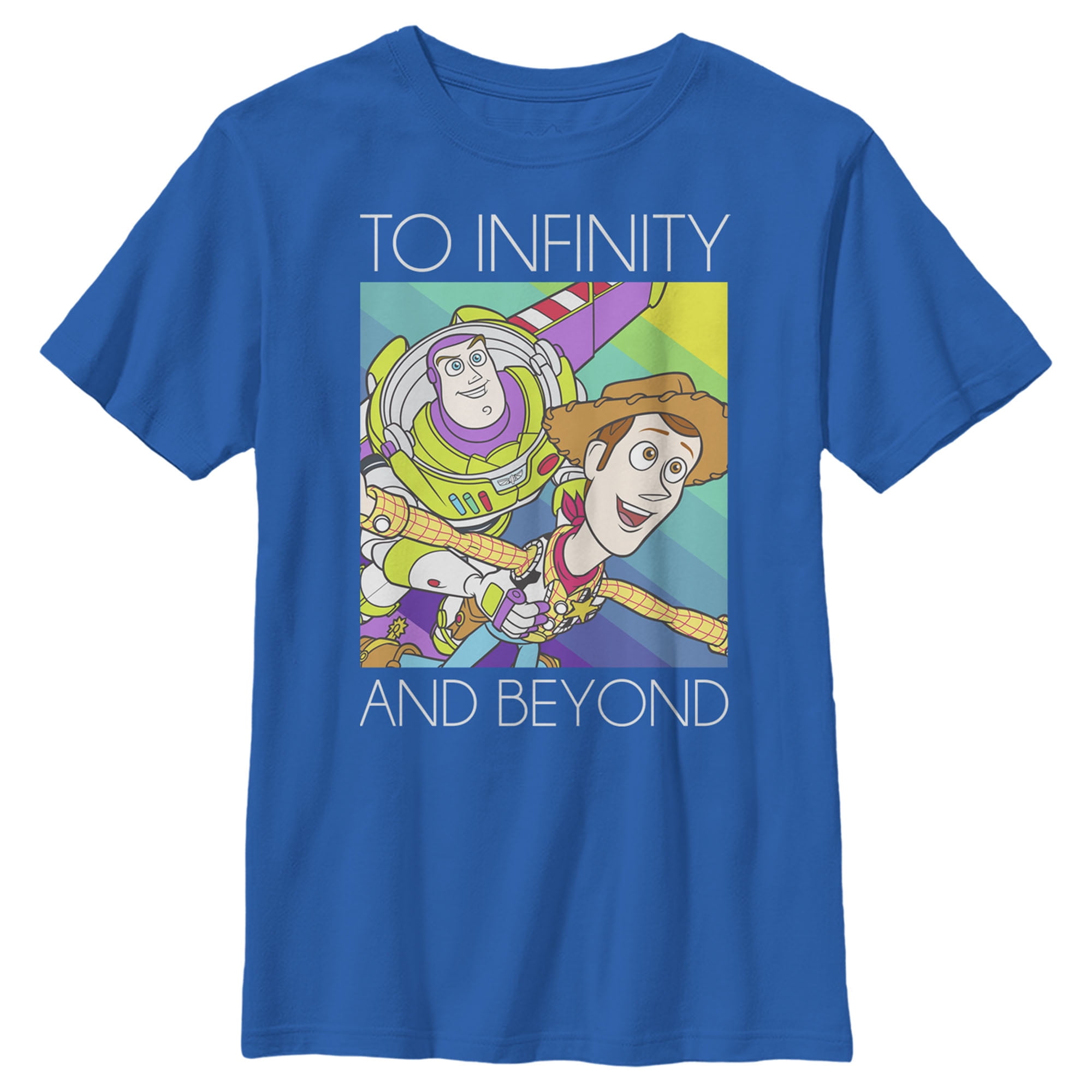 Disney Pixar Toy Story - Toy Story Boys' Infinity and Beyond Rainbow T-Shirt - Walmart.com