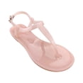 thumbnail image 3 of Jelly Sandals for Women Pearl Open Toe Flip Flops Summer Flat Beach Rain Shoes, 39, 3 of 4