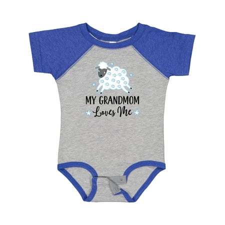

Inktastic My Grandmom Loves Me Lamb Gift Baby Boy or Baby Girl Bodysuit