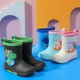 thumbnail image 3 of Luogg Girls Rain Boots For Toddlers Kids Lightweight Cute Bunny Dinosaur Design Detachable Rain Cover Soft Sole Comfortable Casual Spring Summer Fall Girls Cowboy Boots Size 11-11.5 Years, 3 of 3