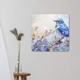 thumbnail image 3 of 14 Inch Wall Clock Battery Operated Square Clock for Office, Kitchen, Outdoor, Living Room,Watercolor Bird Cornflower Flower Nature Floral Pattern Design, 3 of 4