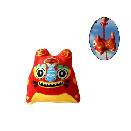 

Tiger Mascot Doll Plush Toy Folk Pendant Zodiac Tigers New Year Gifts Random