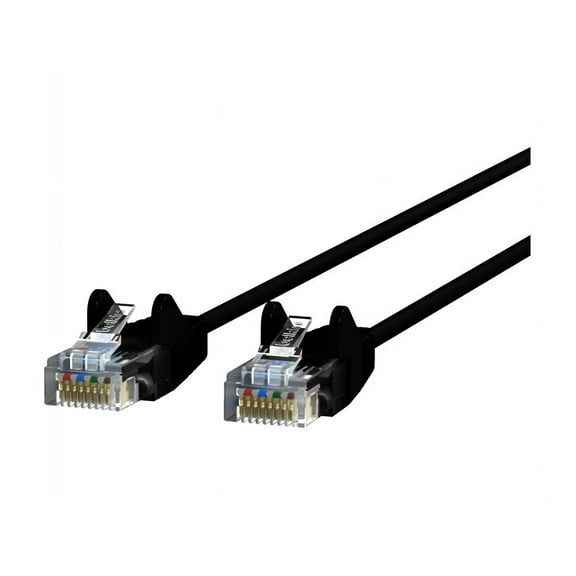 Belkin Slim - Patch cable - RJ-45 (M) to RJ-45 (M) - 3.66 m - UTP - CAT 6 - molded, snagless - black