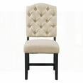 thumbnail image 4 of TREXM Retro Style Dining Chairs Set - 4-Pack with Espresso Fabric & 250lbs Capacity, 4 of 10