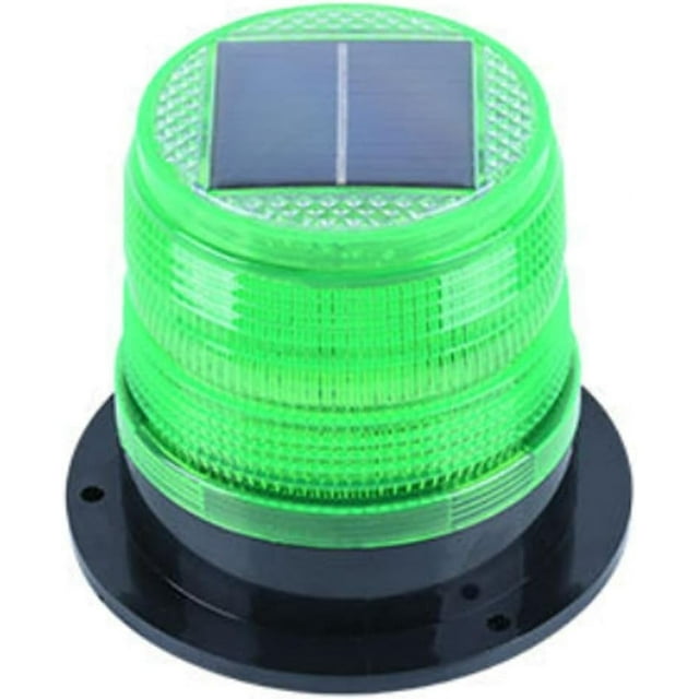 YISITIAN Solar Strobe Warning Light with Strong Magnetic Base LED Warning Lamp Super Bright Solar Safety Flashing Light Waterproof for Construction, Traffic, Factory, Crane Tower, Dock CA919-0176