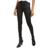 Kendall + Kylie Women's Coated Zipper Pocket Skinny Jeans Black Size 32