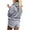 Gray, variant on Women Fleece Pyjamas Set Fluffy Soft Hooded Twosie Pyjama Sets Teddy Bear Shorts Pjs Sherpa Fleece Loungewear Winter Warm Cosy Nightwear Comfort Loose Fit 2 Piece Outfit with Bear Ear Pockets Ladies