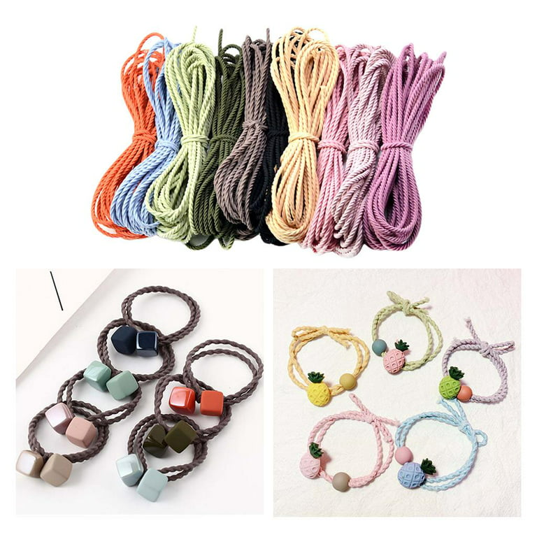 5m/Lot 2-3.5mm Nylon Elastic Band Cord String Stretch Rope Rubber Band for  DIY Hairband Bracelet Hair Accessories Jewelry Making