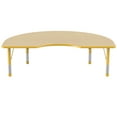 thumbnail image 3 of ECR4Kids 48in x 72in Kidney Premium Thermo-Fused Adjustable Activity Table Maple/Yellow/Sand - Chunky Leg, 3 of 4