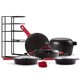 thumbnail image 1 of Cuisinel Juego de utensilios de cocina presazonados de hierro fundido de 17 piezas: sartenes de 8"+10" + tapas + horno holandés de 5 cuartos + estofado de 12" con tapa de hierro fundido + plancha redo, 1 of 5