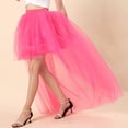 thumbnail image 4 of Women's Popular Swallowtail Skirt Sexy Black Front Short Back Long Puffy Skirt, Sleeveless Sexy Skirt Pink, 4 of 7
