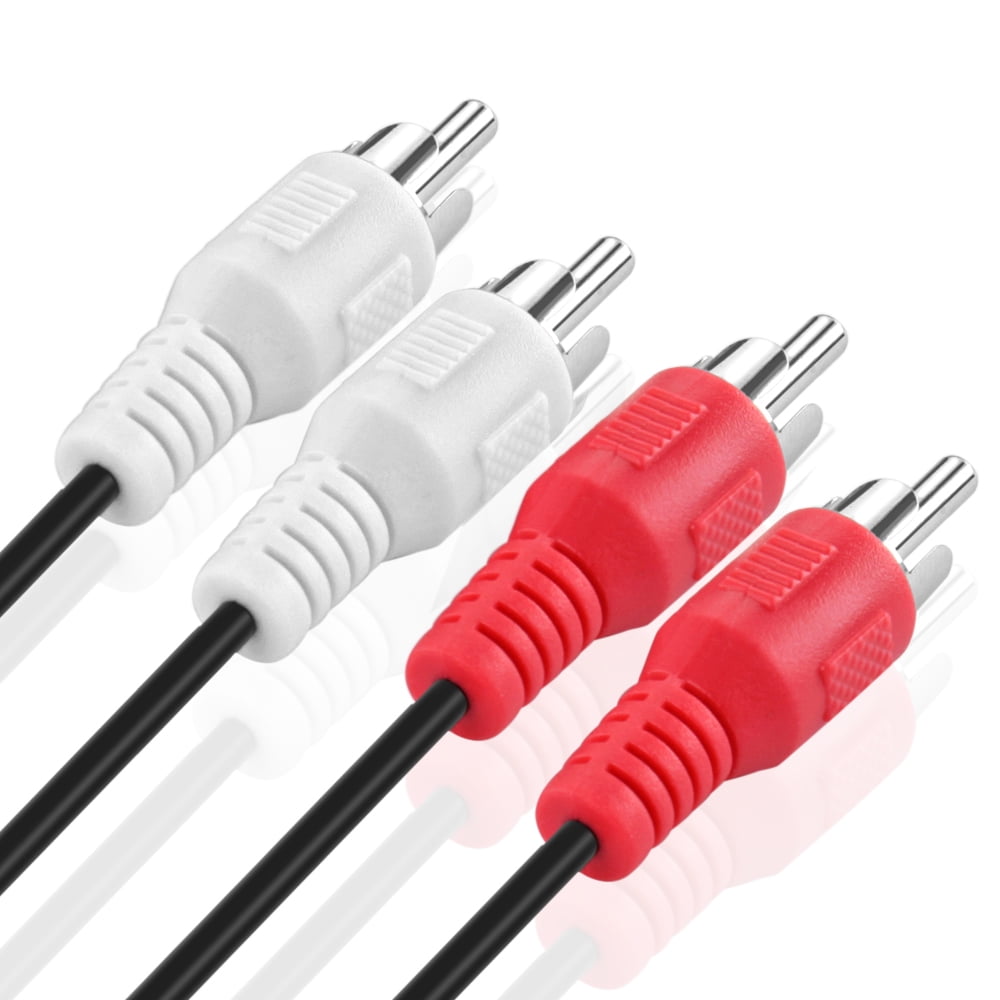- Dual Composite RCA Male Connector Plug M//M 2 Channel TNP Premium 2RCA Stereo Audio Cable Right and Left Gold Plated Dual Shielded 2RCA to 2RCA Wire Cord 15 Feet