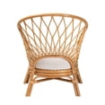 thumbnail image 4 of bali & pari Emmeline Bohemian Rattan Accent Chair, Natural with Cushion, 4 of 10