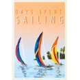 thumbnail image 2 of DeRice, Julie 23x32 White Modern Wood Framed Museum Art Print Titled - Days Spent Sailing, 2 of 4