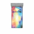 thumbnail image 2 of Abstract Bedding Set with Sheet & Covers, Watercolor Galaxy Outer Space Star Dust Seemed Image in Vivid Colors Modern Print, Printed Bedroom Decor 2 Shams, 4 Sizes, Multicolor, by Ambesonne, 2 of 3