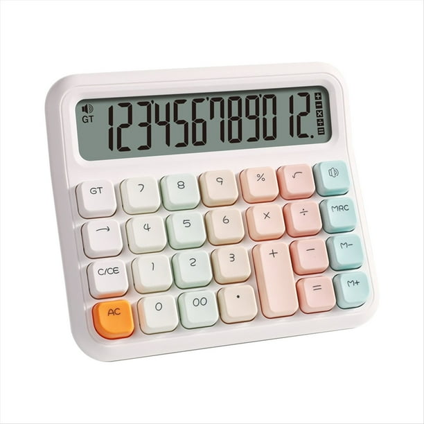 Calculadora de Escritorio Pantalla de 12 Dígitos, Diseño y Ergonómico con Pantalla LCD Grande para Uso en el Hogar, la Escuela y la Oficina