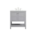 thumbnail image 3 of 30 inch Single Bathroom Vanity in Gray, 3 of 8