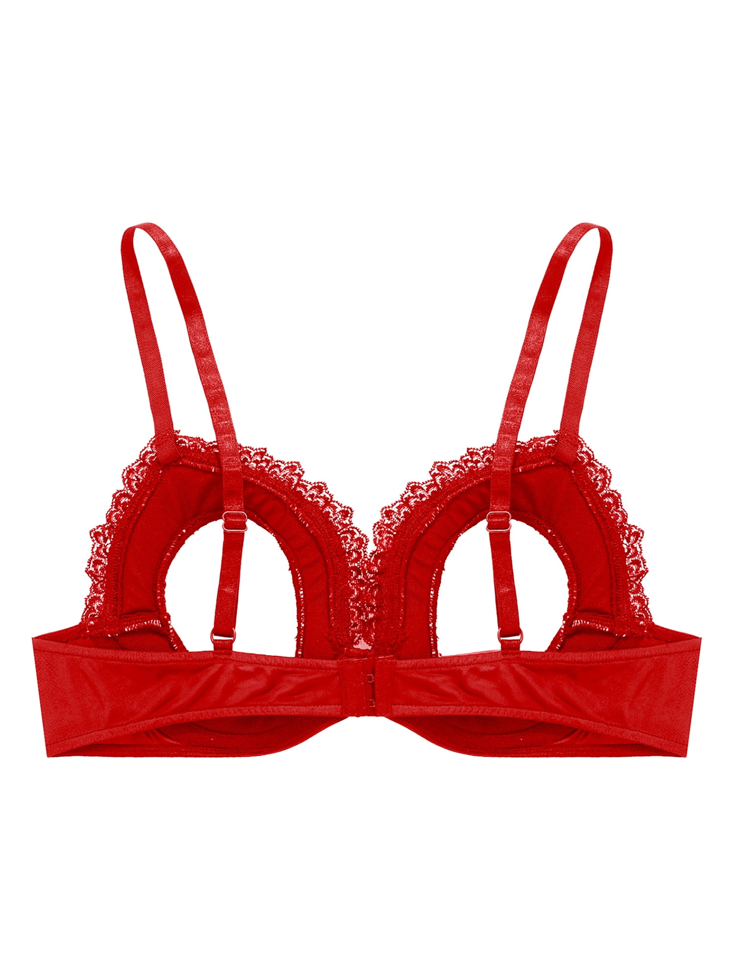  Iris & Lilly Women's Lace Padded Strapless Bra, Red, 32D :  Clothing, Shoes & Jewelry
