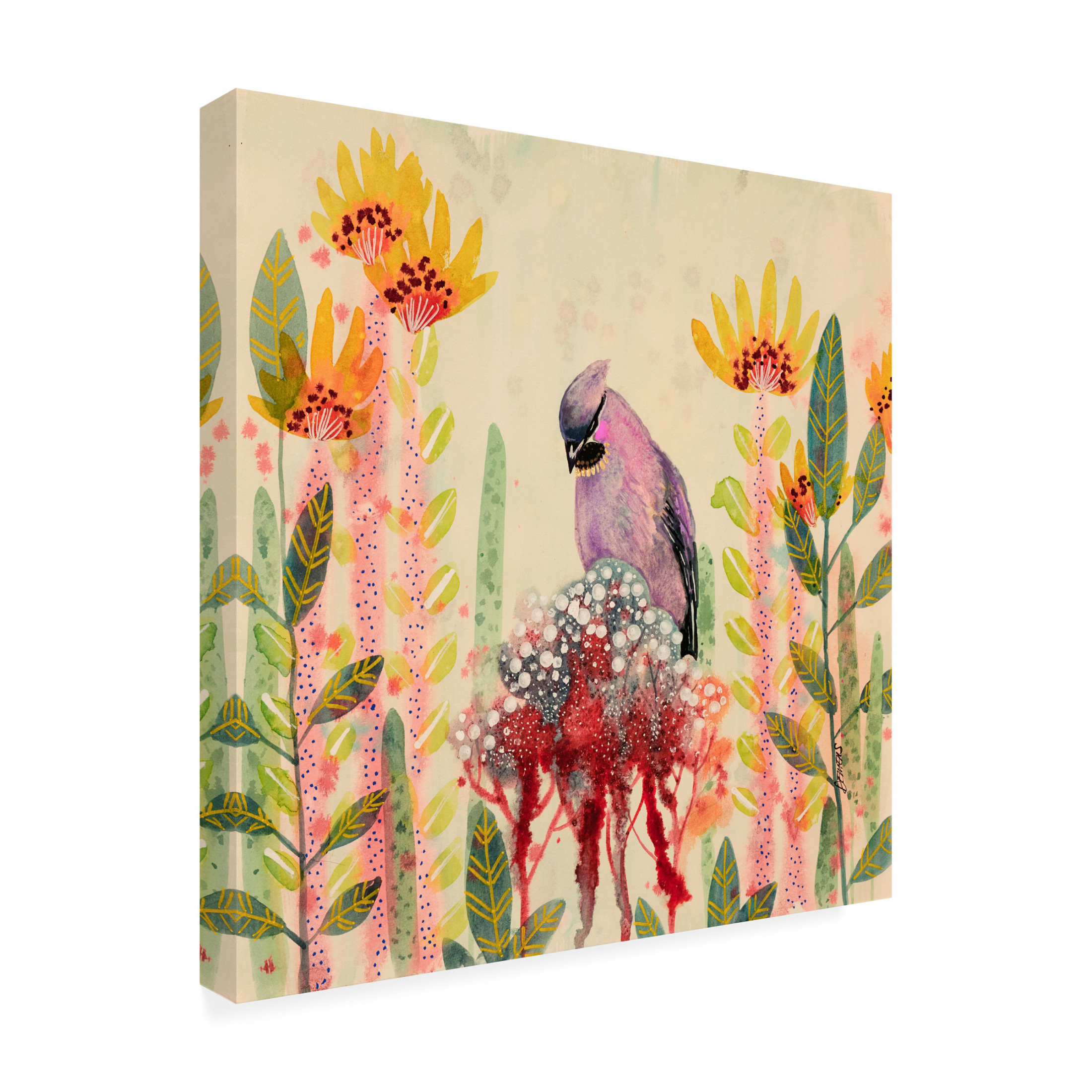 Canvas Wall Art - Sylvie Demers 'Se Recueillir Sylvie Demers' Wall Art for Living Room, Bedroom, or Office D?cor by Trademark Fine Art - 24 x 24 Inches