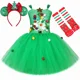 thumbnail image 2 of Vestido de Navidad para niñas, disfraz de árbol de Navidad verde, ropa de fiesta de Navidad para niñas pequeñas, vestido de princesa con tutú de tul, 2 of 5