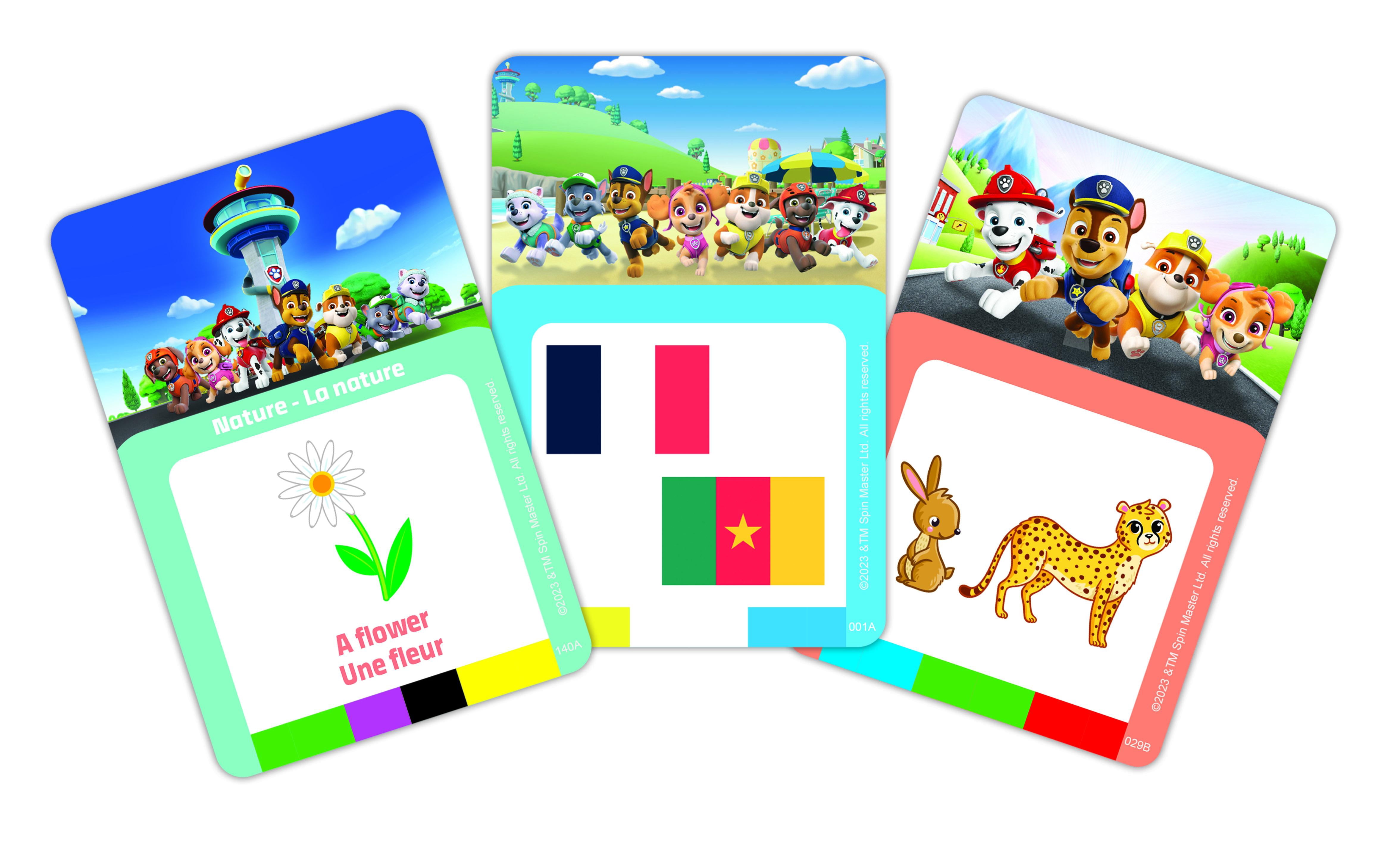 Lexibook Paw Patrol, Bilingual Interactive Card Reader, Audio Toy to Learn English and Spanish, 150 Double-sided Educational Cards, Educational Quiz & Flashcard Machine, Blue/red