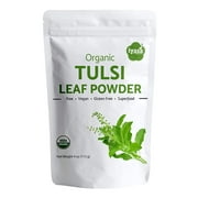 Iyasa Holistics Organic Tulsi Leaf Powder Holy Basil Tea Powder Ocimum Sanctum, Ayurveda Superfood Resealable Pouch 4 OZ / 113 GM
