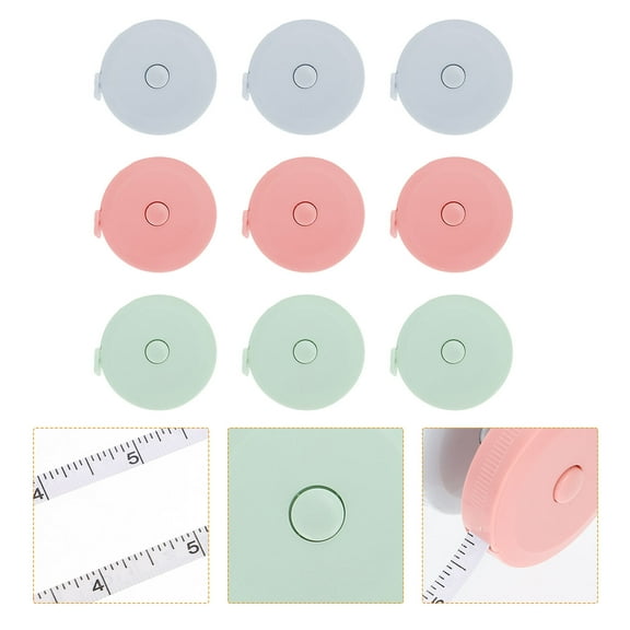 Masteelf 9 Pcs Fabric Tape Measure Knitting Measuring Extendable Child
