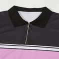thumbnail image 4 of COSFO Casual Men's Polo Shirts Short Sleeve Mesh Striped Shirt Loose Fit Collared Pullover Golf Moisture Wicking Tops, 4 of 7