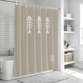 thumbnail image 5 of Polyester Fabric Japanese Fish Shower Curtain, Abstract Cartoon Beige Waterproof Bathtub Curtain Bathroom Decor Set with Hooks 36 x 78 Inches, 5 of 6