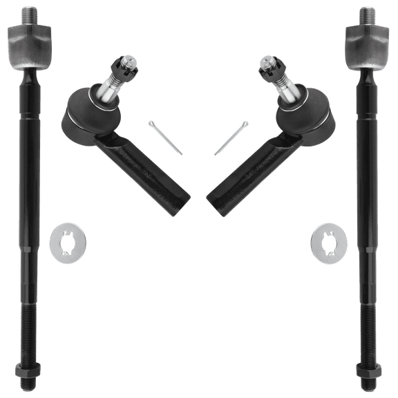 BOXI 4pcs Front Inner Outer Tie Rod Ends Fit for Chevrolet Cobalt 2005-2010/HHR 2006-2011 / for Pontiac G5 2007-2010/Pursuit 2005-2006 / for Saturn Ion 2003-2007 | ES800030 EV80445