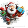 thumbnail image 3 of SugarBloom Christmas Wall Decals Creative Breaking Wall Santa Gift Box Design, Bedroom Living Room Entryway Home Decoration, Removable Festive Holiday Wall Stickers,, 3 of 5