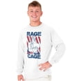 thumbnail image 4 of Street Fighter Vega Rage Cage USA Men's Long Sleeve Tee T Shirt Brisco Brands X, 4 of 6